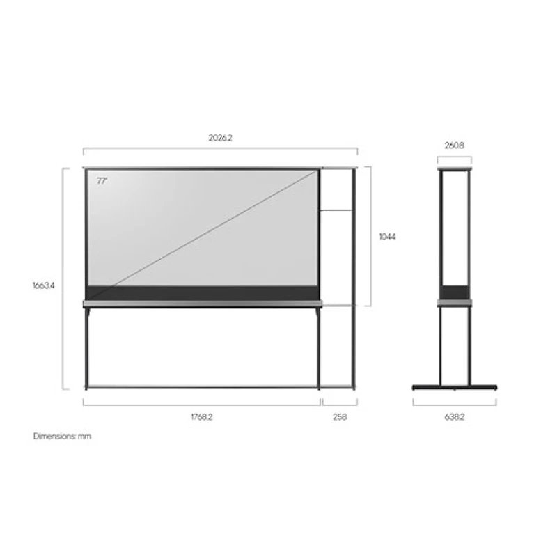 Téléviseur intelligent webOS DELO HDR UHD 4K de 77 po T4 de LG (OLED77T4PUA.ACC) - 2025