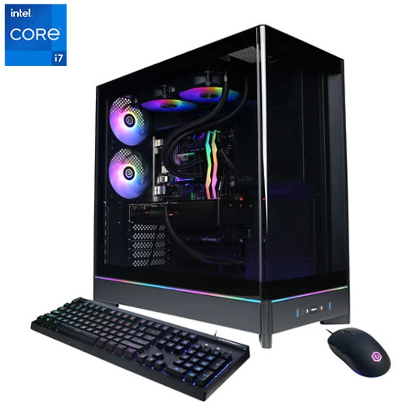 Ordinateur de jeu Gamer Supreme de CyberPowerPC (Core i7-14700F d'Intel/RAM 32 Go/SSD 2 To/GeForce RTX 5070/Windows 11) - Anglais