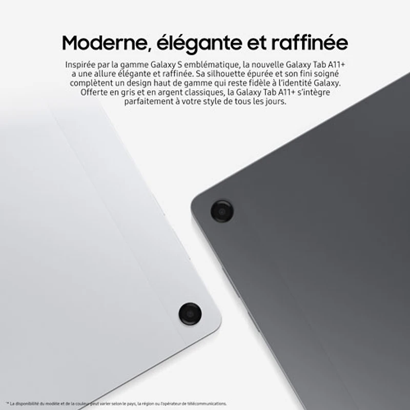 Tablette Galaxy Tab A11+ (Plus) 11 po Go Android de Samsung avec processeur MediaTek MT8775