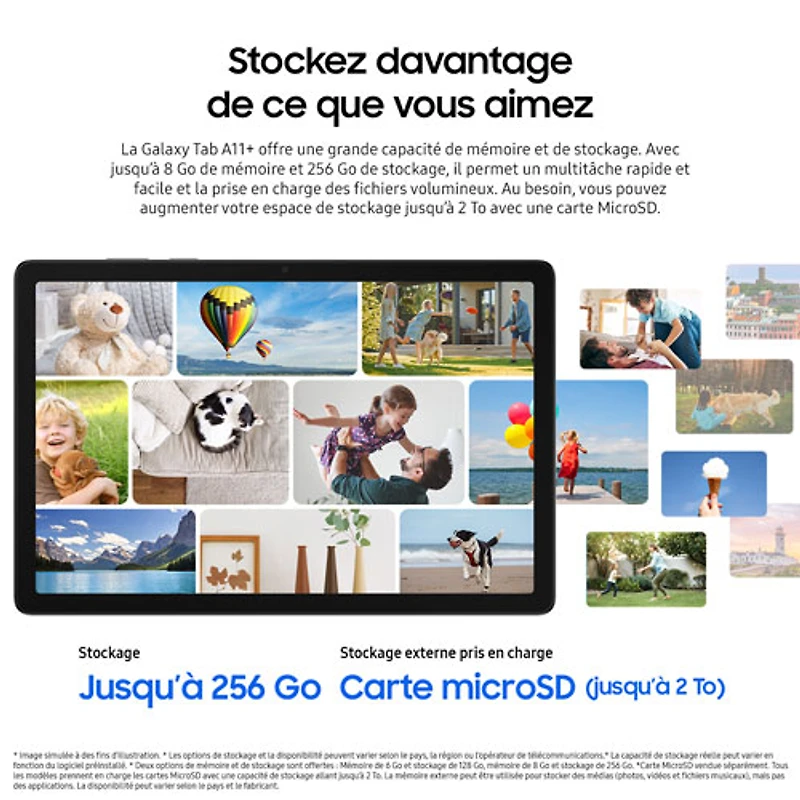 Samsung Galaxy Tab A11+ (Plus) 11" 128GB Android Tablet with MediaTek MT8775 Processor - Silver