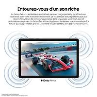 Tablette Galaxy Tab A11+ (Plus) 11 po 128 Go Android 5G de Samsung à processeur MT8775 de MediaTek - Gris