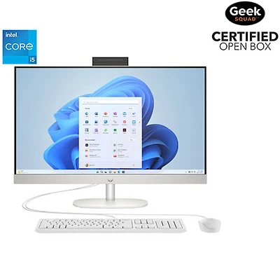 Boîte ouverte - Ordinateur tout-en-un de 27 po de HP - Blanc (Core i5-1334U d'Intel/RAM 16 Go/SSD 512 Go/Windows 11) - Exclusivité de Best Buy