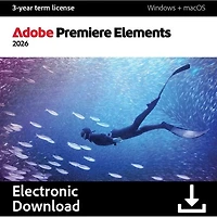 Adobe Premiere Elements 2026 (PC/Mac) - 1 utilisateur - 3 ans - Téléchargement numérique