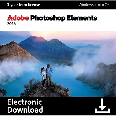 Adobe Photoshop Elements 2026 (PC/Mac) - 1 User - 3 Year - Digital Download