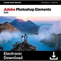 Adobe Photoshop Elements 2026 (PC/Mac) - 1 User - 3 Year - Digital Download