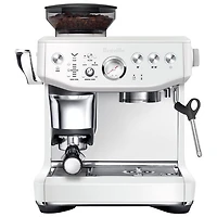 Refurbished (Good) - Breville Barista Express Impress Espresso Machine w/Frother&Coffee Grinder - Sea Salt - Remanufactured by Breville