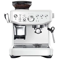 Refurbished (Good) - Breville Barista Express Impress Espresso Machine w/Frother&Coffee Grinder - Sea Salt - Remanufactured by Breville