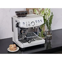 Refurbished (Good) - Breville Barista Express Impress Espresso Machine w/Frother&Coffee Grinder - Sea Salt - Remanufactured by Breville