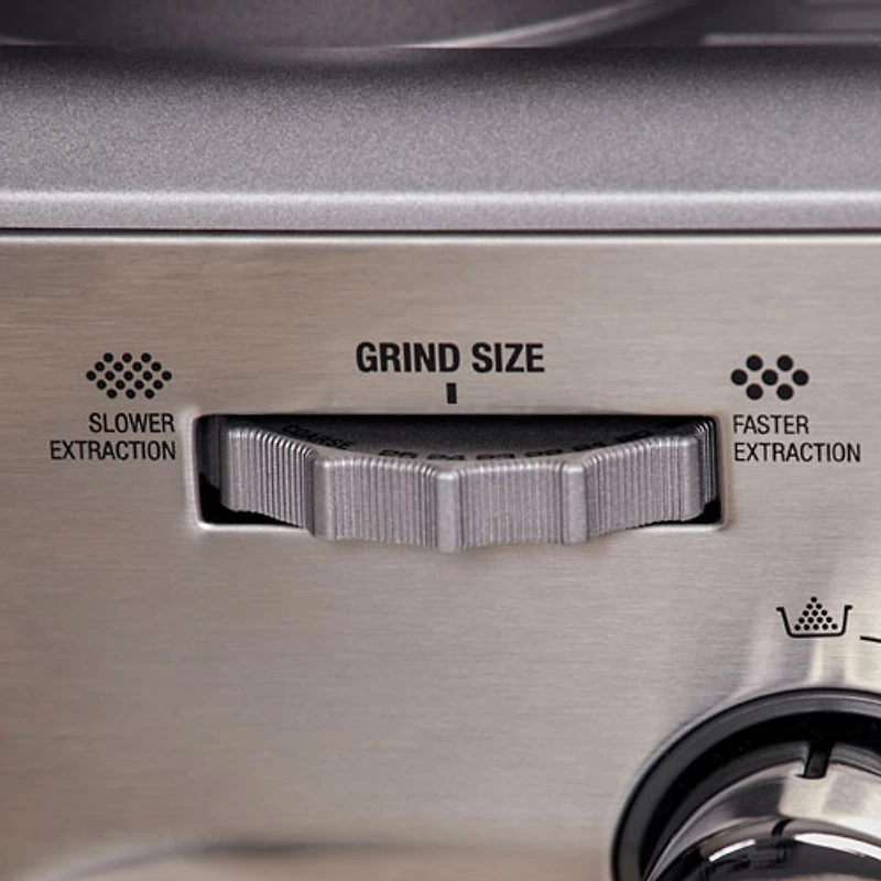 Refurbished (Good) - Breville Barista Express Impress Espresso Machine w/Frother&Coffee Grinder - Olive Tapenade - Remanufactured by Breville