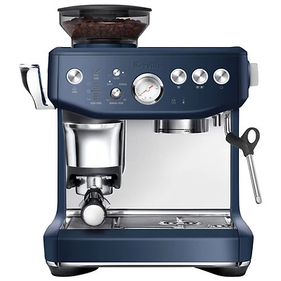 Refurbished (Good) - Breville Barista Express Impress Espresso Machine w/Frother&Coffee Grinder - Damson Blue - Remanufactured by Breville