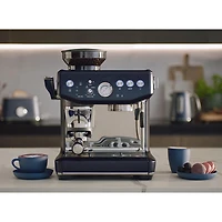 Refurbished (Good) - Breville Barista Express Impress Espresso Machine w/Frother&Coffee Grinder - Damson Blue - Remanufactured by Breville