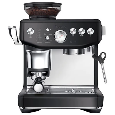 Refurbished (Good) - Breville Barista Express Impress Espresso Machine w/Frother&Coffee Grinder - Black Truffle - Remanufactured by Breville