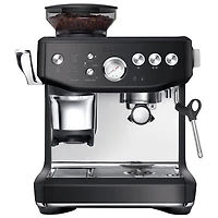 Refurbished (Good) - Breville Barista Express Impress Espresso Machine w/Frother&Coffee Grinder - Black Truffle - Remanufactured by Breville