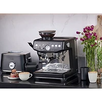 Refurbished (Good) - Breville Barista Express Impress Espresso Machine w/Frother&Coffee Grinder - Black Truffle - Remanufactured by Breville