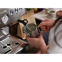 Refurbished (Good) - Breville Barista Express Impress Espresso Machine w/Frother&Coffee Grinder - Black Truffle - Remanufactured by Breville