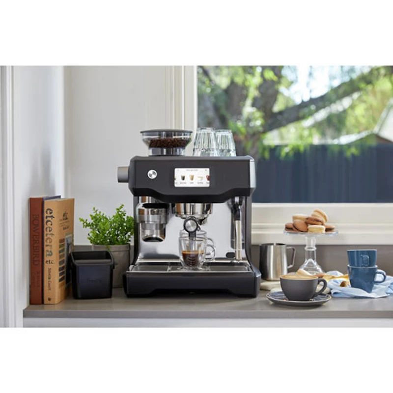 Refurbished (Good) - Breville Oracle Touch Automatic Espresso Machine w/Frother&Coffee Grinder - Black Truffle - Remanufactured by Breville