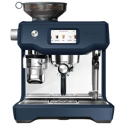 Remis à neuf (Bon état) - Machine à espresso automatique Oracle Touch de Breville avec mousseur et moulin - Damas bleu - Remis à neuf par Breville