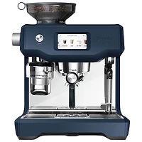 Remis à neuf (Bon état) - Machine à espresso automatique Oracle Touch de Breville avec mousseur et moulin - Damas bleu - Remis à neuf par Breville