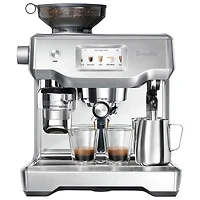 Remis à neuf (Bon état) - Machine à espresso automatique Oracle Touch de Breville avec mousseur et moulin - Acier inoxydable brossé - Remis à neuf par Breville