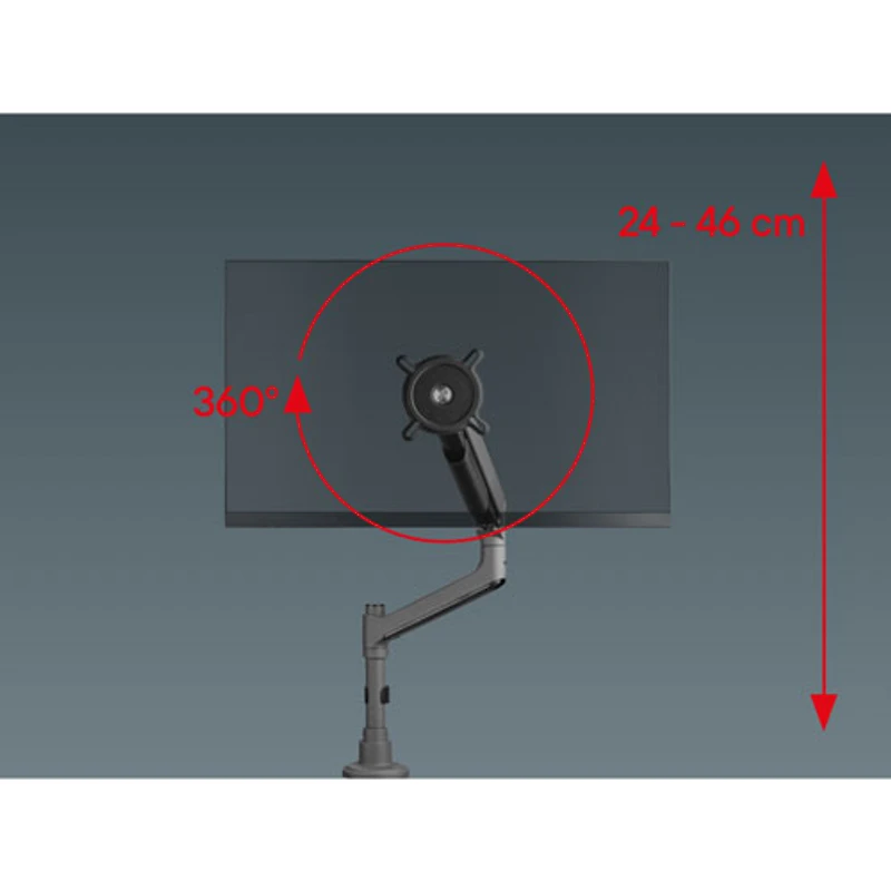 Support dynamique pour un moniteur de 17 à 50 po de One For All - Titane