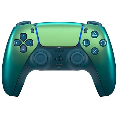 Manette sans fil DualSense de PlayStation 5 pour PS5, PC, Mac et appareils mobiles - Bleu sarcelle Chroma