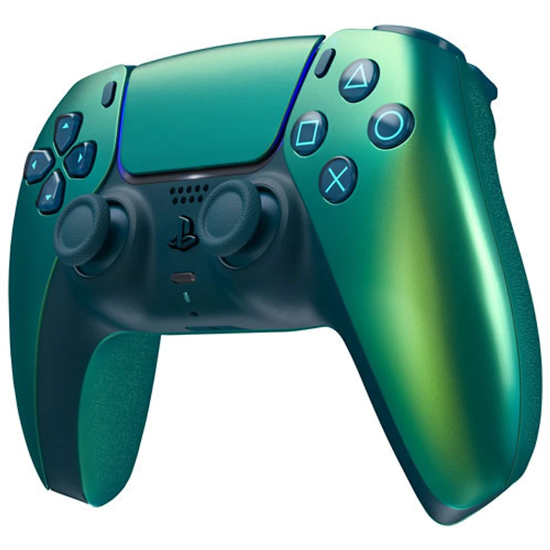 Manette sans fil DualSense de PlayStation 5 pour PS5, PC, Mac et appareils mobiles - Bleu sarcelle Chroma
