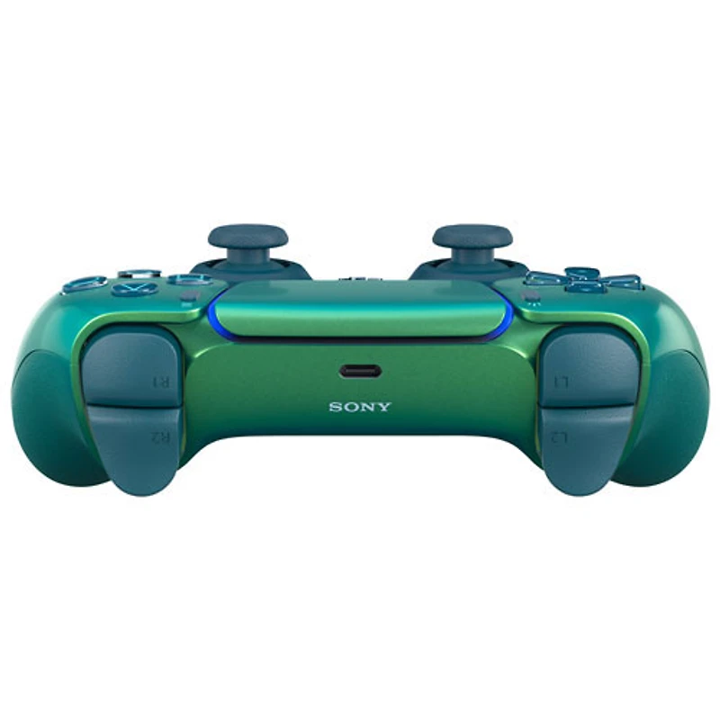 Manette sans fil DualSense de PlayStation 5 pour PS5, PC, Mac et appareils mobiles - Bleu sarcelle Chroma