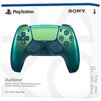 Manette sans fil DualSense de PlayStation 5 pour PS5, PC, Mac et appareils mobiles - Bleu sarcelle Chroma