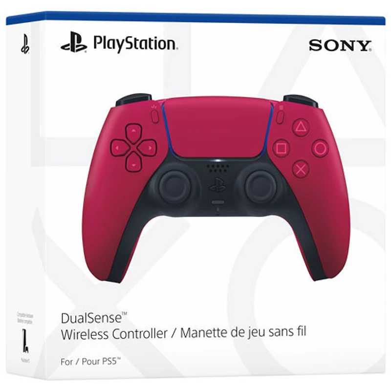 Manette sans fil DualSense de PlayStation 5 pour PS5, PC, Mac et appareils mobiles - Rouge cosmique