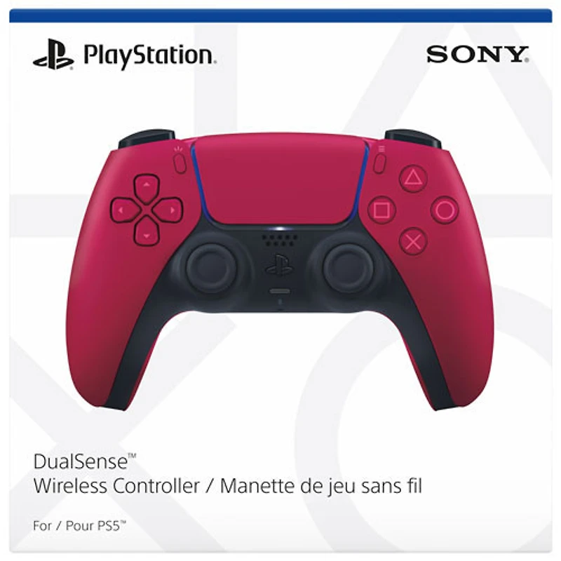 Manette sans fil DualSense de PlayStation 5 pour PS5, PC, Mac et appareils mobiles - Rouge cosmique