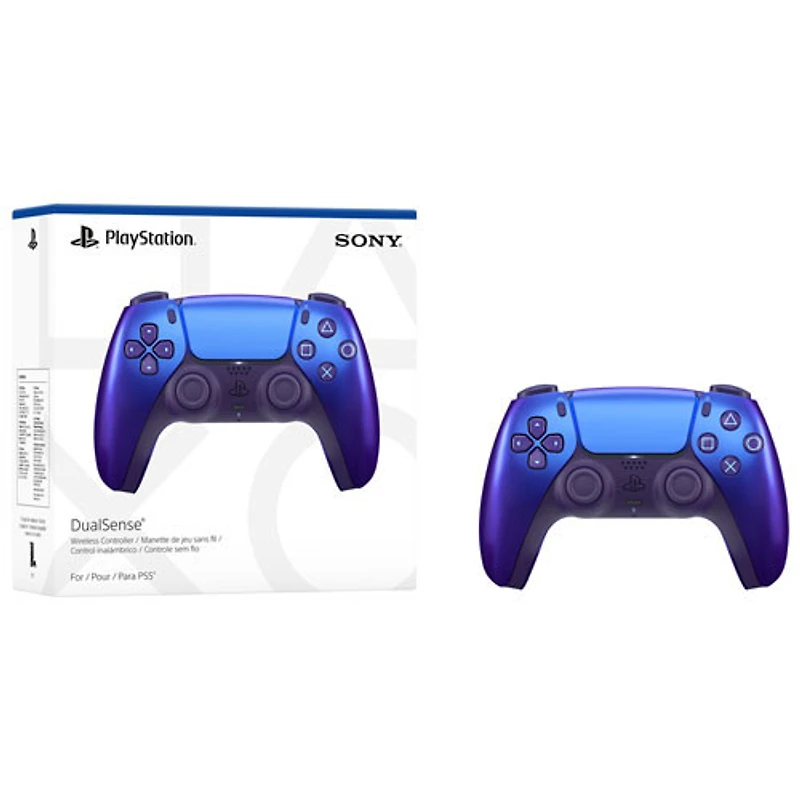 Manette sans fil DualSense de PlayStation 5 pour PS5, PC, Mac et appareils mobiles - Indigo Chroma