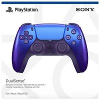 Manette sans fil DualSense de PlayStation 5 pour PS5, PC, Mac et appareils mobiles - Indigo Chroma