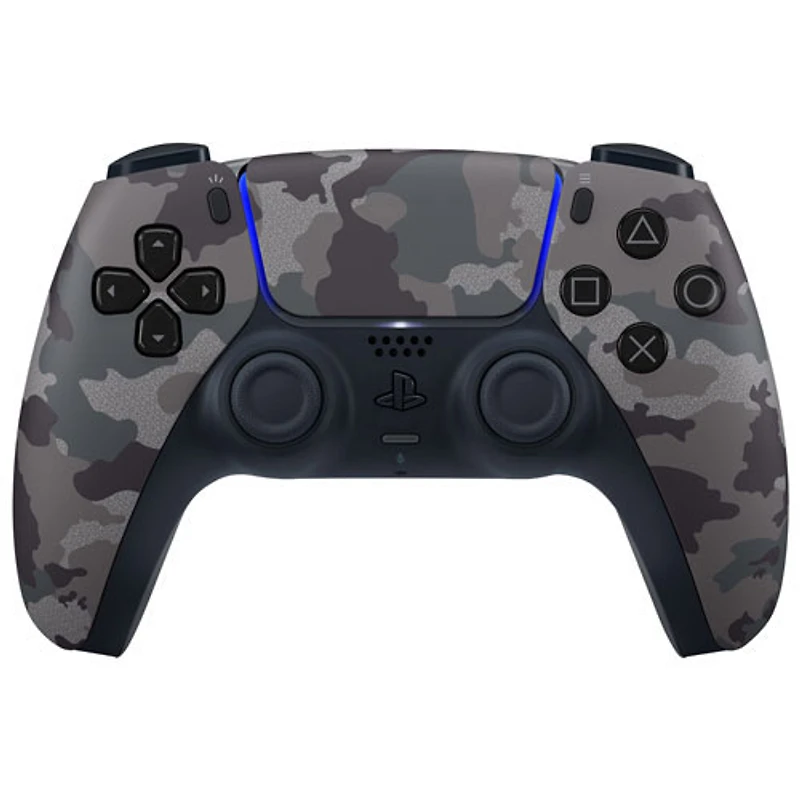 Manette sans fil DualSense de PlayStation 5 pour PS5, PC, Mac et appareils mobiles - Camouflage gris
