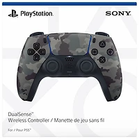Manette sans fil DualSense de PlayStation 5 pour PS5, PC, Mac et appareils mobiles - Camouflage gris