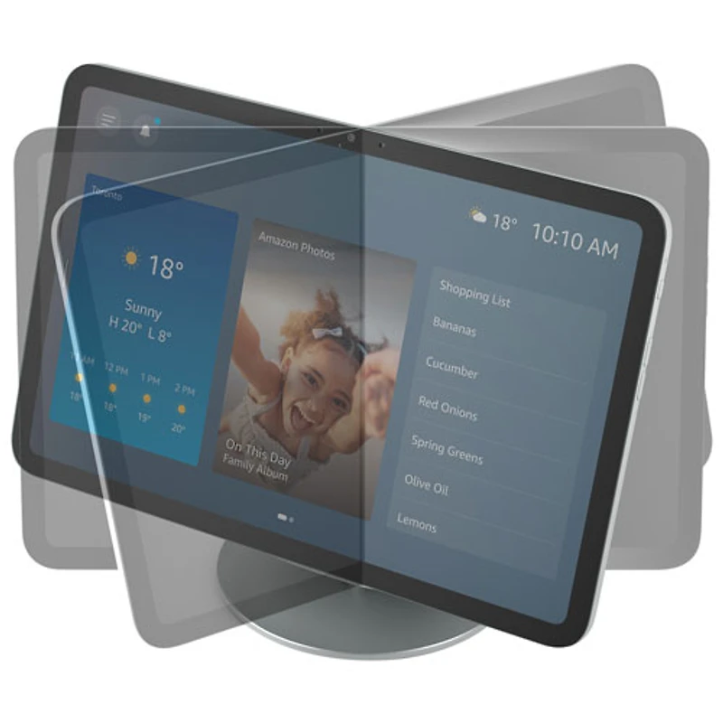 Amazon Adjustable Stand for Amazon Echo Show 8 & 11 (2025) - Glacier White