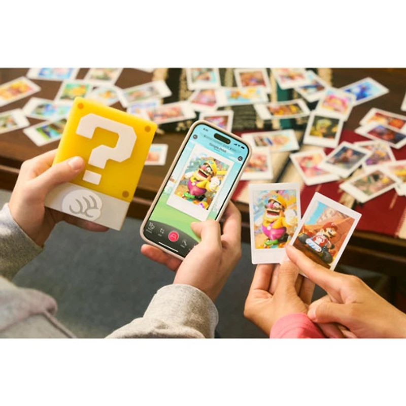 Fujifilm Iinstax mini Link 3 Smartphone printer with "? Block" Design Silicone Case - Clay White