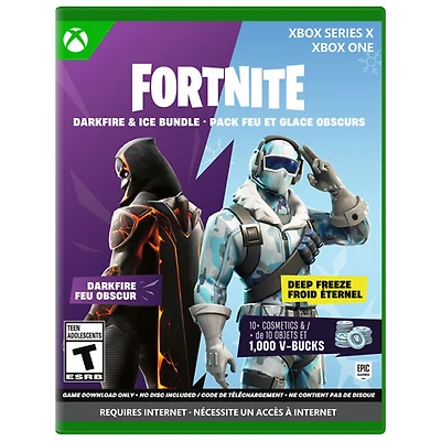 The Fortnite – Darkfire & Ice Bundle with 10+ cosmetics & 1000 V-Bucks (Xbox Series X / Xbox One)