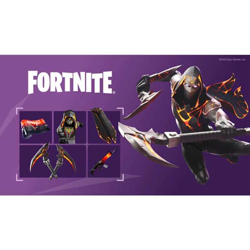The Fortnite – Darkfire & Ice Bundle with 10+ cosmetics & 1000 V-Bucks (Switch