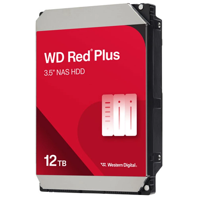 Disque dur interne de stockage en réseau SATA 7200 tr/min 12 To Red Plus WD (WD120EFGX)