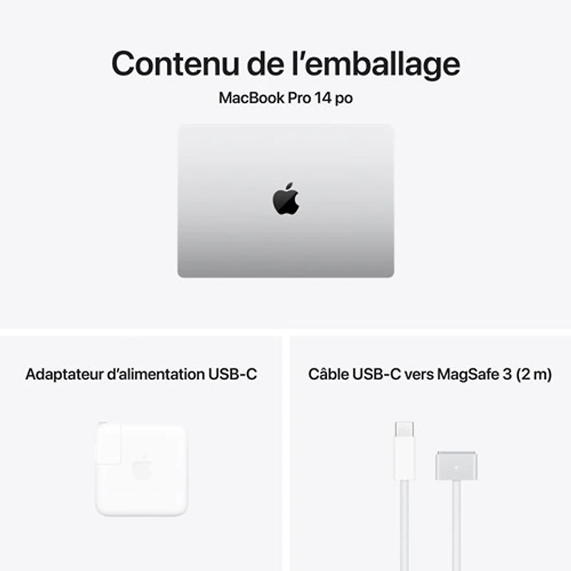 MacBook Pro de 14 po d'Apple (automne 2025) - Argenté (M5 d'Apple/RAM 16 Go/SSD 1 To) - Français