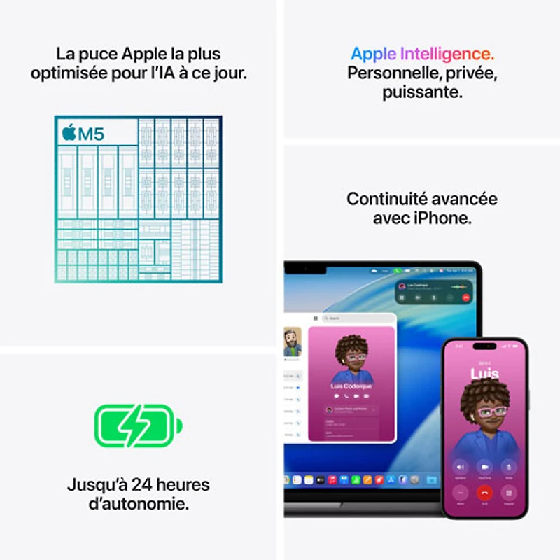 MacBook Pro de 14 po d'Apple (automne 2025) - Noir infini (M5 d'Apple/RAM Go/SSD 1 To