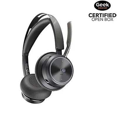 Boîte ouverte - Casque d'écoute Bluetooth à suppression du bruit Voyager Focus 2 de HP - Noir