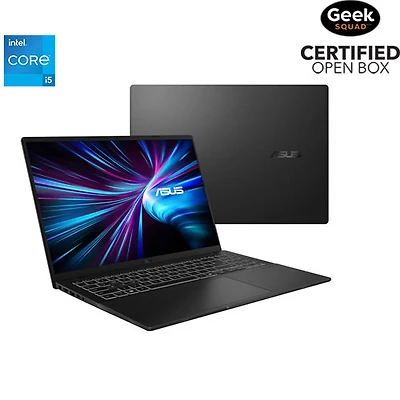 Boîte ouverte - Portable de jeu 16 po V16 d'ASUS - Noir (Core 5 210H d'Intel/RAM 16 Go/SSD 1 To/GeForce RTX 5050/Windows 11 Famille)