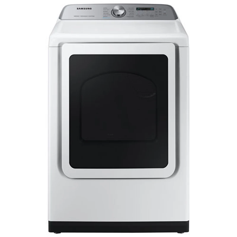 Open Box - Samsung 7.4 Cu. Ft. Electric Steam Dryer (DVE52DG5505WAC) - White - Scratch & Dent