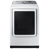 Open Box - Samsung 7.4 Cu. Ft. Electric Steam Dryer (DVE52DG5505WAC) - White - Scratch & Dent