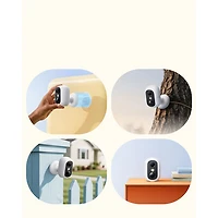 Caméra de surveillance sans fil intérieure/extérieure HD intégrale 1080p avec panneau solaire eufyCam C35 d'Eufy - Paquet de 2