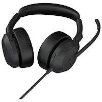 Jabra Evolve2 50 On-Ear Noise Cancelling Headset with Built-in Microphone (25069-999-899) - Black