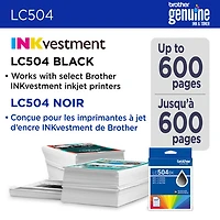 Cartouche d'encre noire de Brother (LC504BKS)