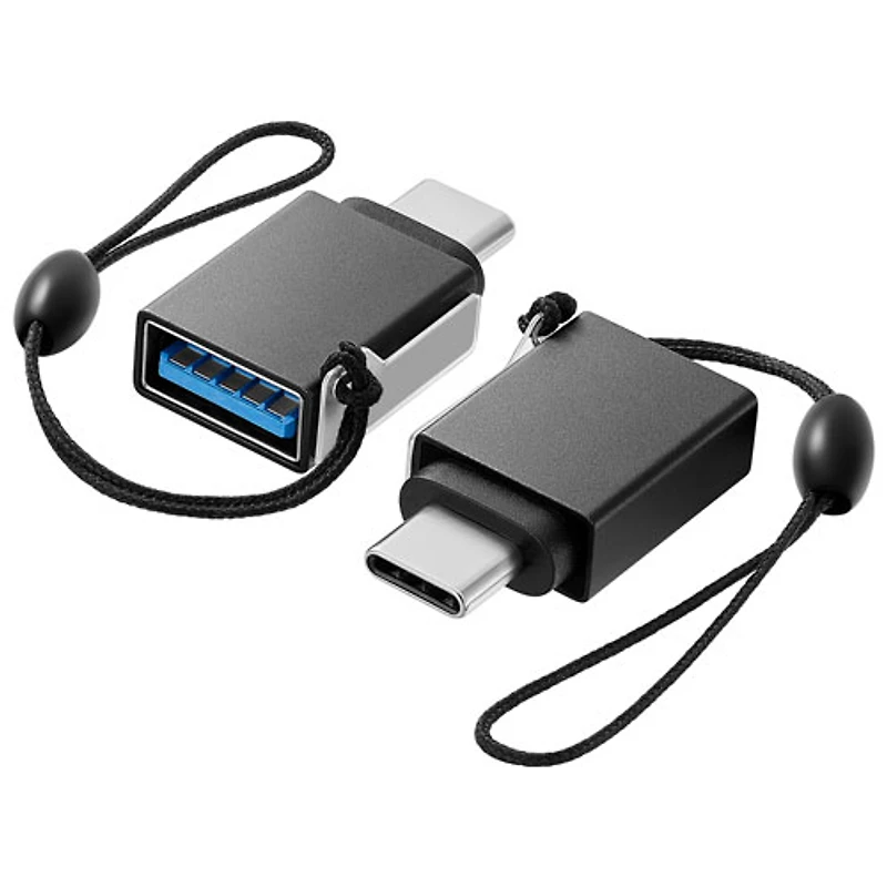 Best Buy Essentials USB-C Male to USB Female Adapter (BE-ADAPT2USBCB-C) - 2 Pack - Only at Best Buy