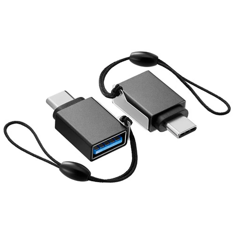 Best Buy Essentials USB-C Male to USB Female Adapter (BE-ADAPT2USBCB-C) - 2 Pack - Only at Best Buy